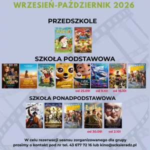 OFERTA KINOWA: KINO-TEATR SCK SIERADZ DLA SZKÓŁ